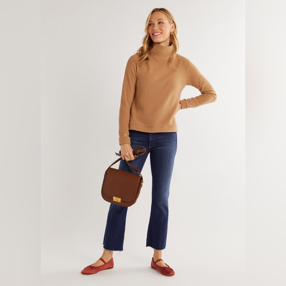 Dudley Stephens Camel Turtleneck Sweater